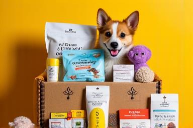 Mėnesinė dėžutė su pet produktais ir žaislais